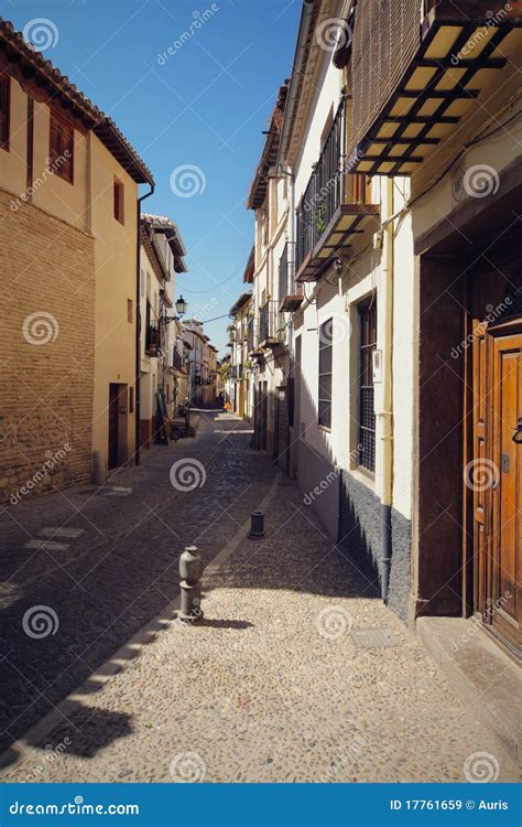 traditional  spanish street stock image image  view pavement