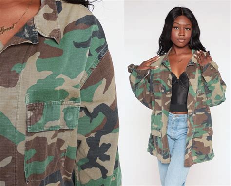 army jacket 90s camo shirt camouflage button up retro grunge punk