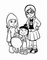 Coloring Despicable Color Kids Pages Simple Characters Print Getdrawings Drawing sketch template
