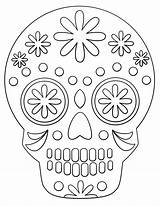 Calavera Calaveras Mexicana Caveira Mexicanas Muertos Sencillas Skulls Supercoloring Azúcar Drukuj sketch template