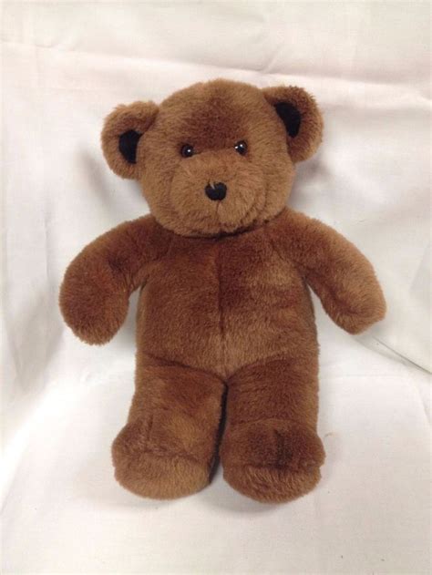 dark brown bear build  bear workshop soft cuddly stuffed animal plush