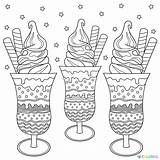 Coloring Pages Cupcakes Food Printable Cakes Adult Drinks Colouring Adults Kids Sheets Color Books Mandalas Printables Drawings Outline Stamps Ice sketch template
