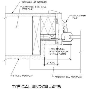 exterior window jamb detail   private residence pinterest
