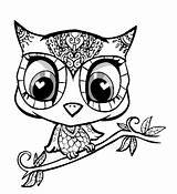 Coloring Cute Tiger Pages Baby Library Clipart Owl sketch template