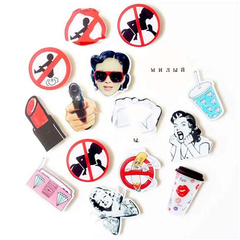 1 pc cartoon brooch acrylic badges icons on the backpack pin badge