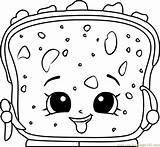 Shopkins Coloring Banana Bread Lana Pages Coloringpages101 Color sketch template