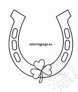 Horseshoe Lucky Template Coloring St Patricks Clover Pages Patrick Pattern Pdf Print Resolution Coloringpage Eu sketch template