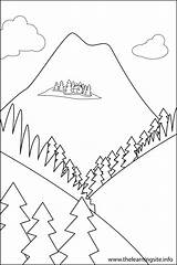 Coloring Landforms Pages Landform Kids Drawing Mountain Printable Color Line Plateau Sheets Outline Mountains Template Getcolorings Getdrawings Library Clipart sketch template
