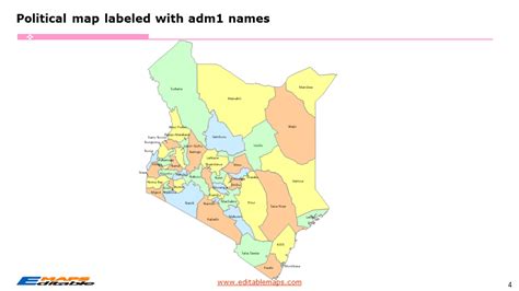 kenya map   counties editable powerpoint maps