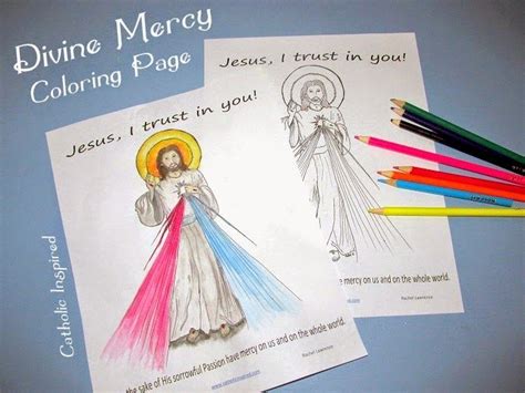 divine mercy coloring page catholic inspired divine mercy divine