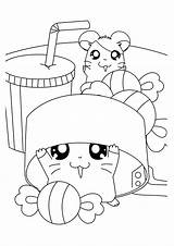 Hamtaro Coloring Pages Cute Visit Sheets Kids Cartoon sketch template