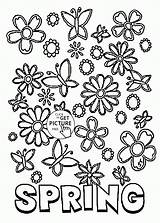 Spring Printable Springtime Wuppsy Coloringhome Printemps Bettercoloring Fleurs Kindergarten sketch template