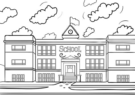 schoolhouse coloring page   schoolhouse coloring page