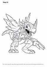 Digimon Metalgreymon Drawing Draw Virus Step Tutorials Drawingtutorials101 Paintingvalley Learn sketch template