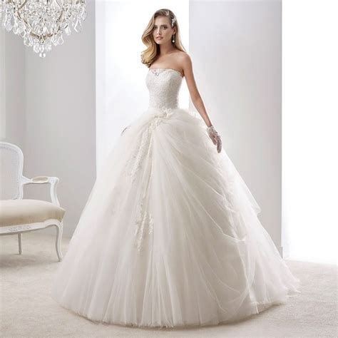 Strapless Vestido De Noiva Princess Ball Gown Sparkly Wedding Dresses