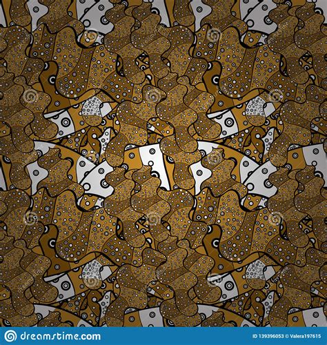 doodles yellow black and brown on colors stock