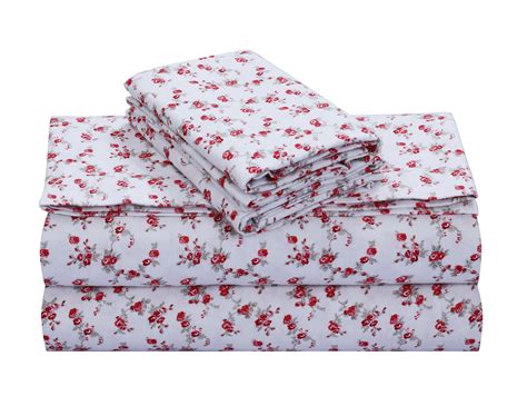 luxury full  cotton  piece flannel sheets set deep pocket warm