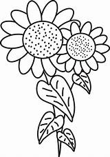 Sunflower Girassol Sheets Coloring4free Getdrawings Whitesbelfast sketch template