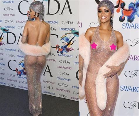 rihanna s almost naked look goes viral