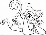 Aladdin Coloring Pages Monkey Printable Party Disney Abu Craft Lovely Things sketch template