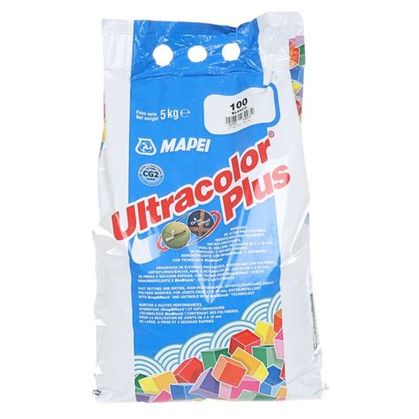 Mapei Ultracolor Plus White 100 Fast Set Water Repellent Tile Grout 5kg