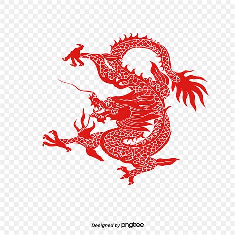 chinese paper cutting vector hd images chinese paper cut dragon