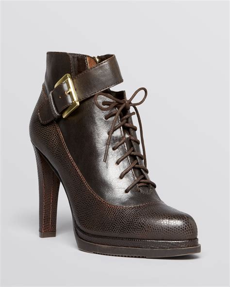 lyst french connection lace up platform booties sasha high heel in