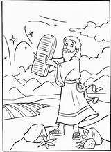 Moses Commandments Sheets Bible Sunday Coloring4free Bestcoloringpagesforkids Coloringhome Sinai sketch template