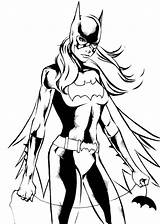 Batgirl Gotham Superhero Coloringtop Gurl sketch template