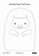 Peek Coloring Boo Book Play Animals Funny sketch template