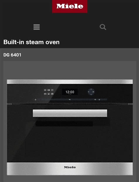 Miele Built In Steam Oven Model Dg 6401 Tv And Home Appliances