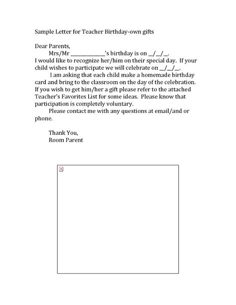 teacher templates sample letter  parents