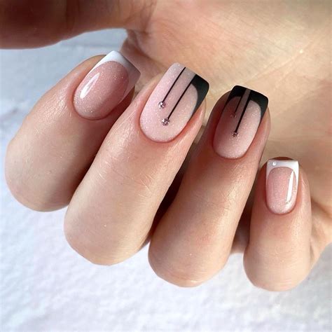 french manicure  natural short nails beauty health