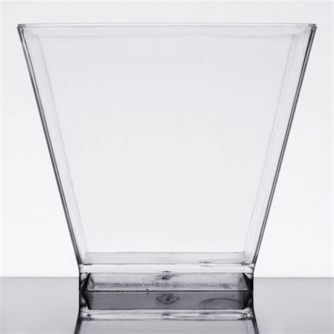 choice 2 oz clear square plastic shot glass 40 pack