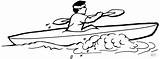 Coloring Kayaking Pages Kayak Printable Rowing Gif sketch template
