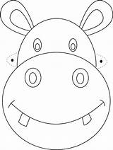 Mask Printable Giraffe Template Hippo Coloring Animal Kids çizimler Source sketch template