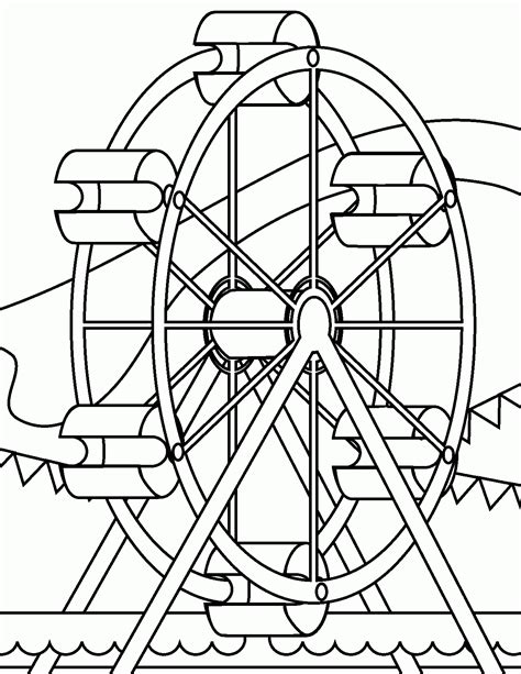 ferris wheel coloring page coloring home coloring pages disney