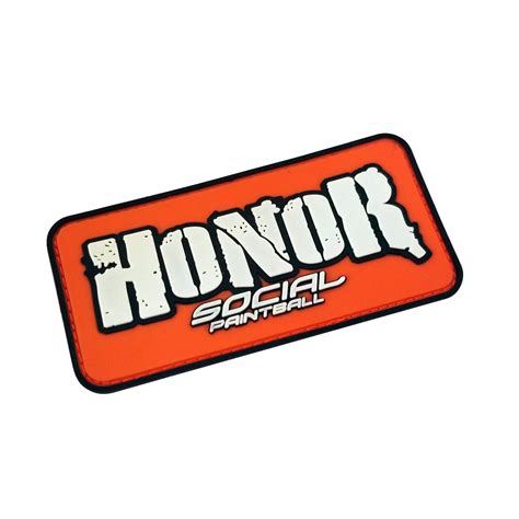 pvc rubber velcro patch honor social paintball
