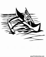 Canoe Outrigger sketch template
