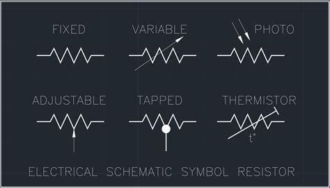 electrical schematic symbol resistor  cad blocks  cad drawing