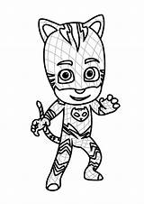 Pj Masks Coloring Kids Pages Color Drawing Cartoon Funny Print Justcolor Clipartmag sketch template