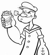 Popeye Coloring Pages Printable Sailor Man Cartoon Drawing Book Sheets Olive Clipart Getdrawings Hilarious Adventure Library Popular Draw Printables sketch template