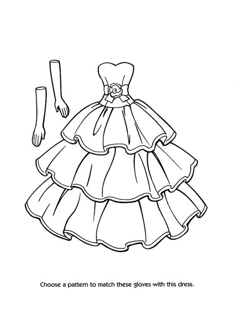 fashion dress coloring pages getcoloringpagescom