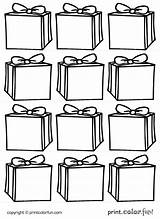 Gift Boxes Tags Color Print Coloring Printable Pages Printables Tag Printcolorfun Cards sketch template