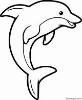 Coloringall Dolphins sketch template