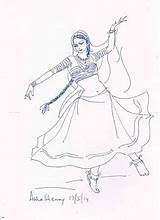 Dancer Shawl Fancy Getdrawings Drawing sketch template