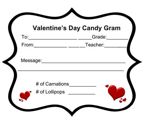 printable customizable candy gram template printable word searches