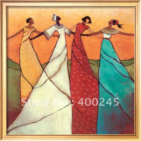 Modern Abstract Oil Painting African Woman Art For Bedroom