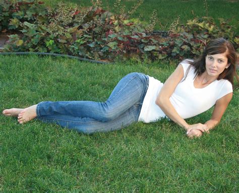 Beautiful Barefoot Brunette In Blue Jeans 7 10 2010 I