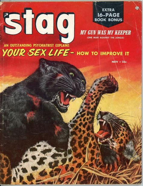 stag magazine 1953 leopard panther cat cover your sex life etsy